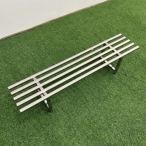Single tier slatted bench - single-tier,