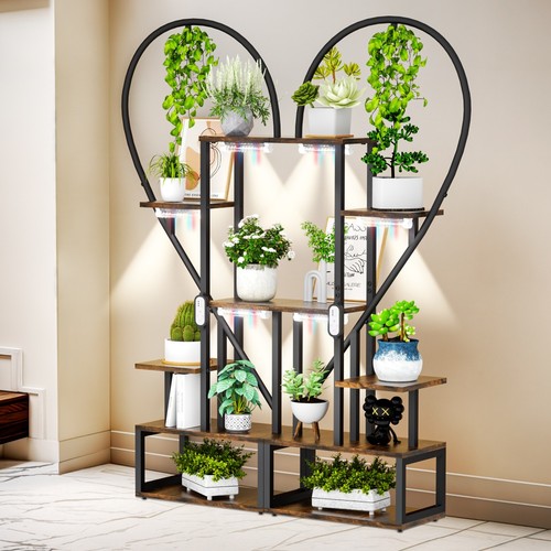 Retro wood metal plant stand - retro,