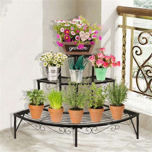 Iron plant stand corner - iron,