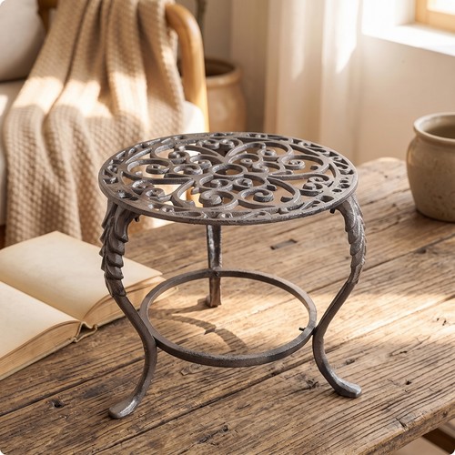Cast iron plant stand vintage - iron,
