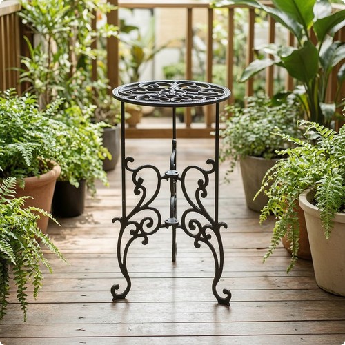 Wrought iron plant stand - wrought,