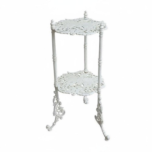 Vintage cast iron flower rack - cast,