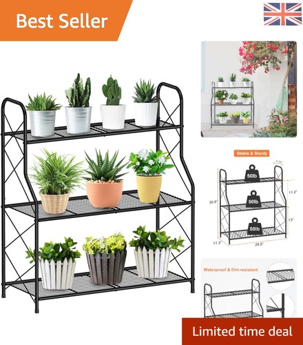 Sturdy tier ladder shelf - 3-tier,