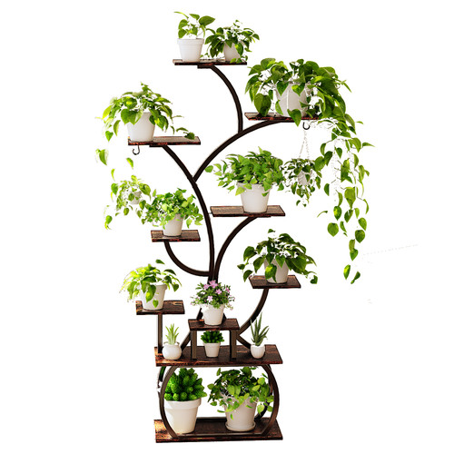 Tiered rolling indoor plant - 10-tiered,