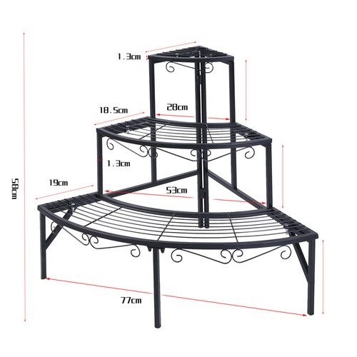 Large tier corner ladder - corner, plant